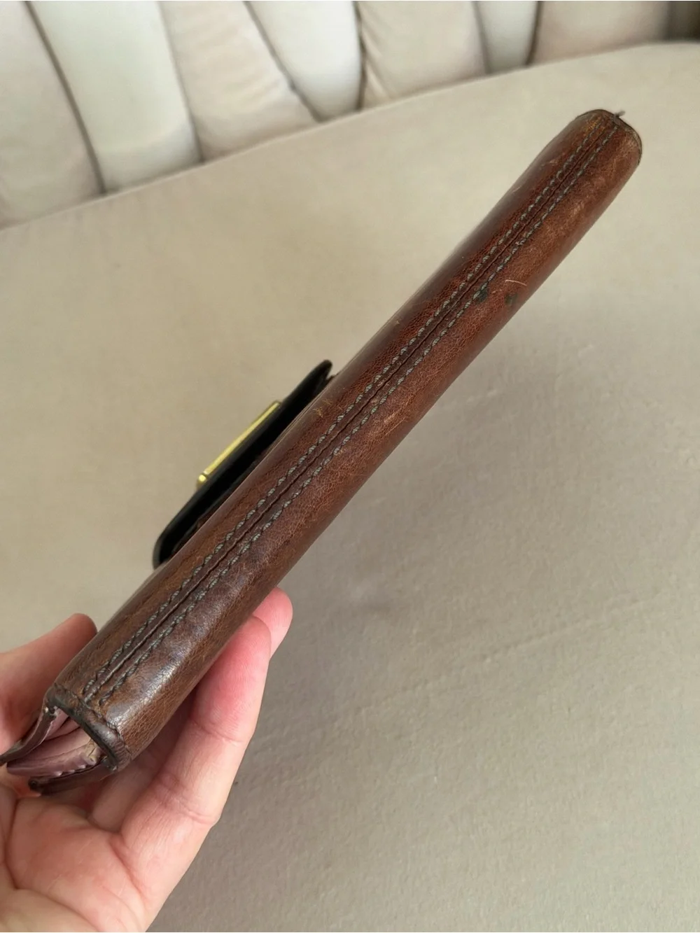Coach Brown Leather Continental Wallet with Signature Horse & Carriage Plaque